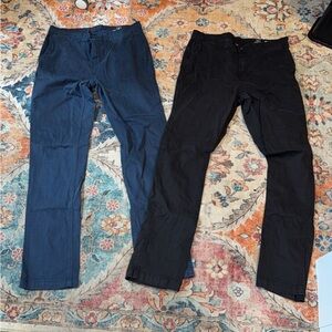 Men's Black and Blue Pants Sz 30x32 & 32x32